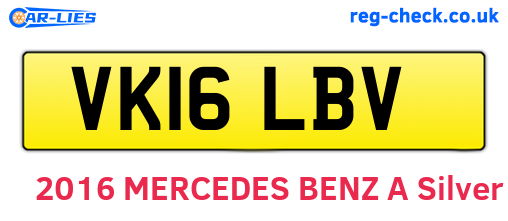 VK16LBV are the vehicle registration plates.