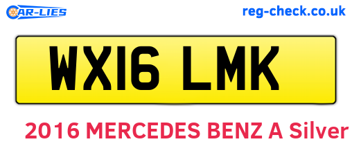 WX16LMK are the vehicle registration plates.