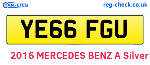 YE66FGU are the vehicle registration plates.
