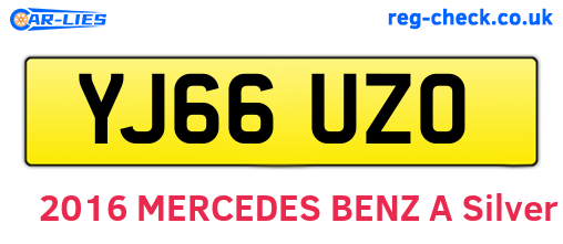 YJ66UZO are the vehicle registration plates.