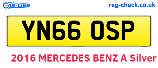 YN66OSP are the vehicle registration plates.