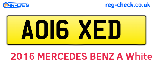 AO16XED are the vehicle registration plates.
