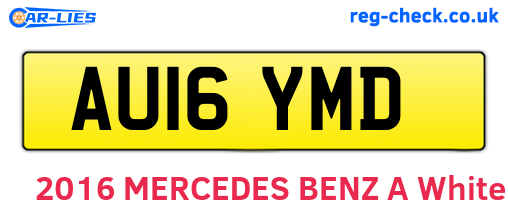 AU16YMD are the vehicle registration plates.