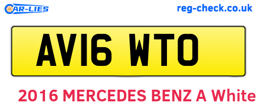 AV16WTO are the vehicle registration plates.