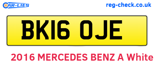 BK16OJE are the vehicle registration plates.