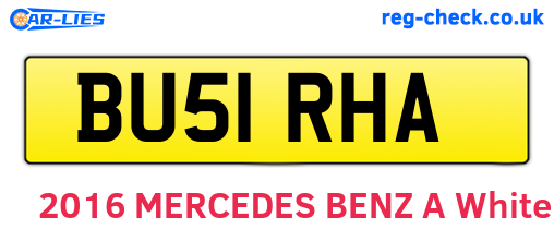 BU51RHA are the vehicle registration plates.