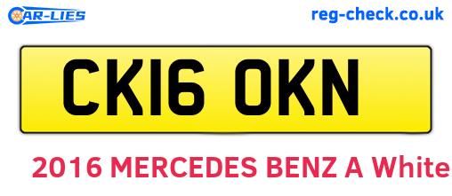 CK16OKN are the vehicle registration plates.
