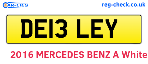 DE13LEY are the vehicle registration plates.