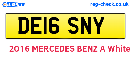 DE16SNY are the vehicle registration plates.