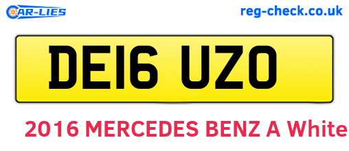 DE16UZO are the vehicle registration plates.