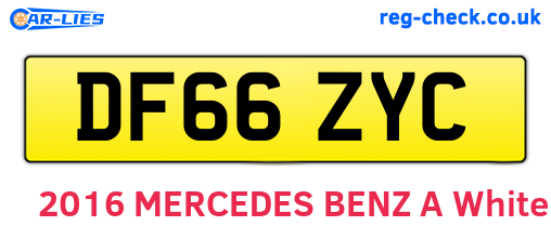DF66ZYC are the vehicle registration plates.