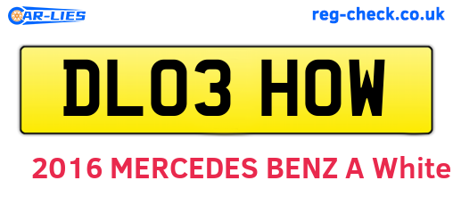 DL03HOW are the vehicle registration plates.