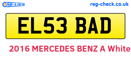 EL53BAD are the vehicle registration plates.