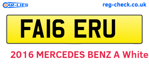 FA16ERU are the vehicle registration plates.