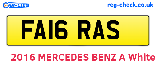 FA16RAS are the vehicle registration plates.