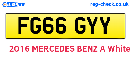 FG66GYY are the vehicle registration plates.