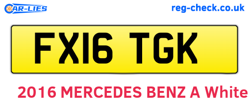 FX16TGK are the vehicle registration plates.