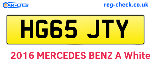 HG65JTY are the vehicle registration plates.
