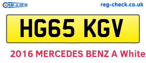 HG65KGV are the vehicle registration plates.