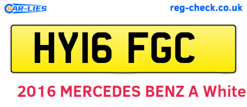 HY16FGC are the vehicle registration plates.