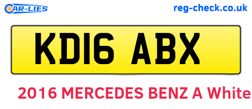 KD16ABX are the vehicle registration plates.