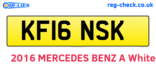KF16NSK are the vehicle registration plates.