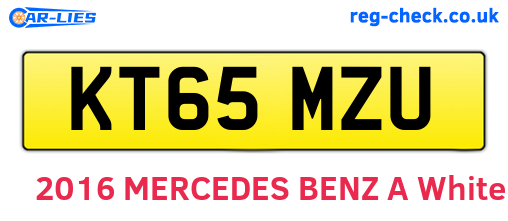 KT65MZU are the vehicle registration plates.