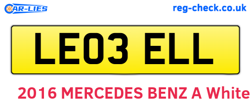 LE03ELL are the vehicle registration plates.