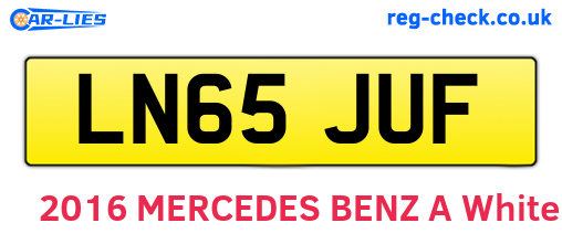 LN65JUF are the vehicle registration plates.