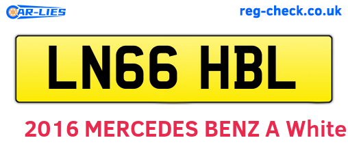 LN66HBL are the vehicle registration plates.