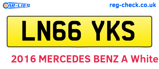 LN66YKS are the vehicle registration plates.