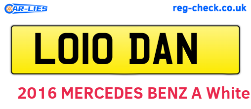 LO10DAN are the vehicle registration plates.