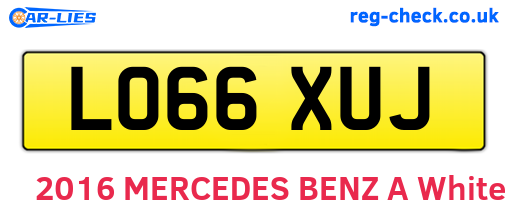 LO66XUJ are the vehicle registration plates.