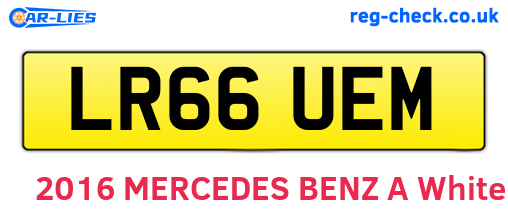 LR66UEM are the vehicle registration plates.