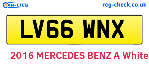LV66WNX are the vehicle registration plates.