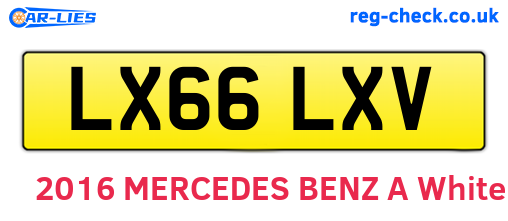 LX66LXV are the vehicle registration plates.