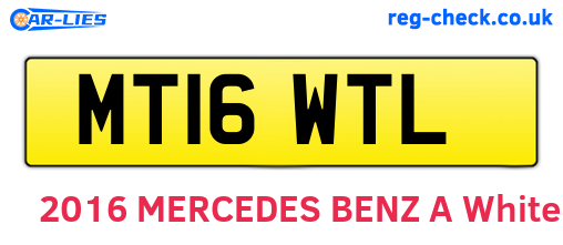 MT16WTL are the vehicle registration plates.