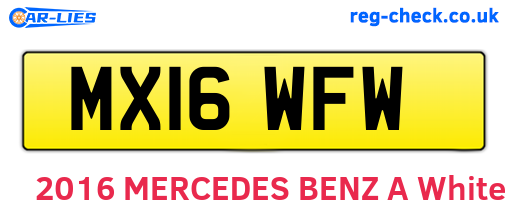 MX16WFW are the vehicle registration plates.