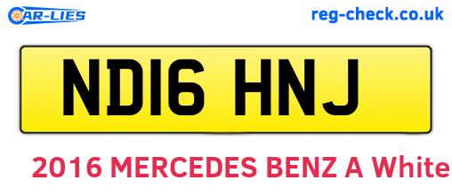 ND16HNJ are the vehicle registration plates.
