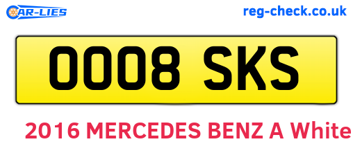 OO08SKS are the vehicle registration plates.
