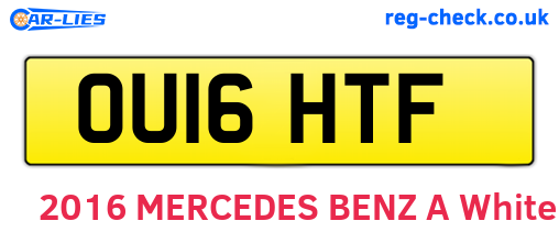 OU16HTF are the vehicle registration plates.