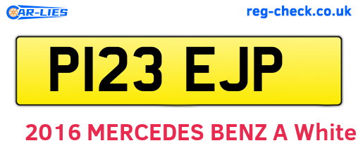 P123EJP are the vehicle registration plates.