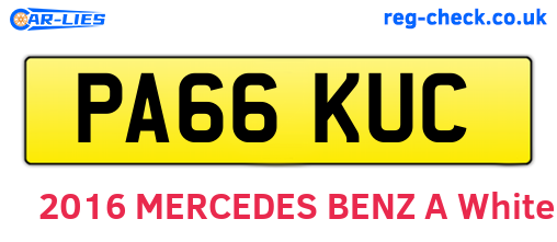 PA66KUC are the vehicle registration plates.