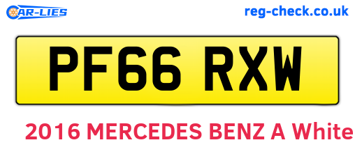 PF66RXW are the vehicle registration plates.
