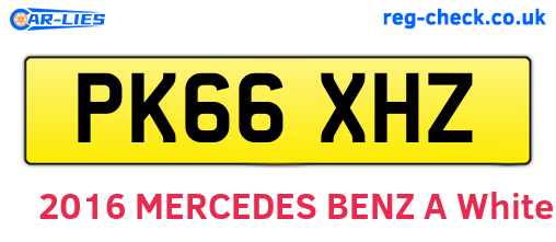 PK66XHZ are the vehicle registration plates.