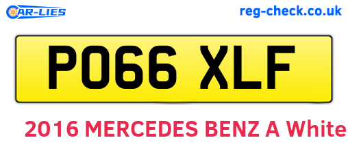PO66XLF are the vehicle registration plates.