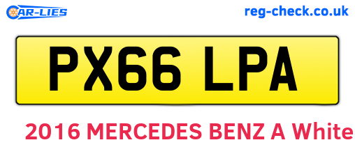 PX66LPA are the vehicle registration plates.