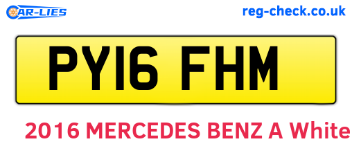 PY16FHM are the vehicle registration plates.