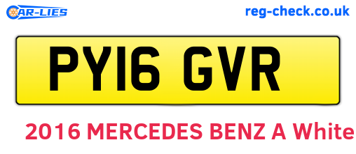 PY16GVR are the vehicle registration plates.