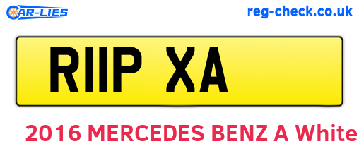 R11PXA are the vehicle registration plates.